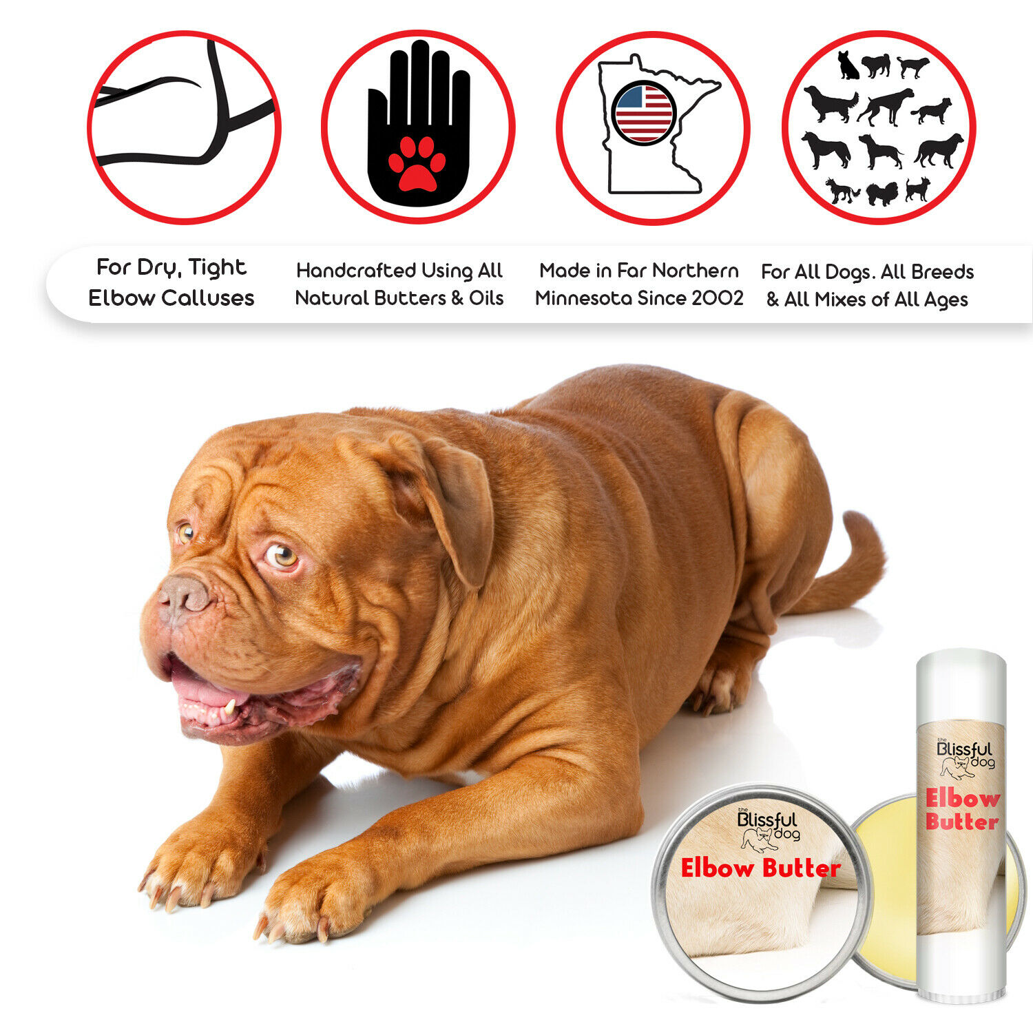 Elbow Butter | Herbal Balm Moisturizes & Conditions Your Dog's Elbow Calluses