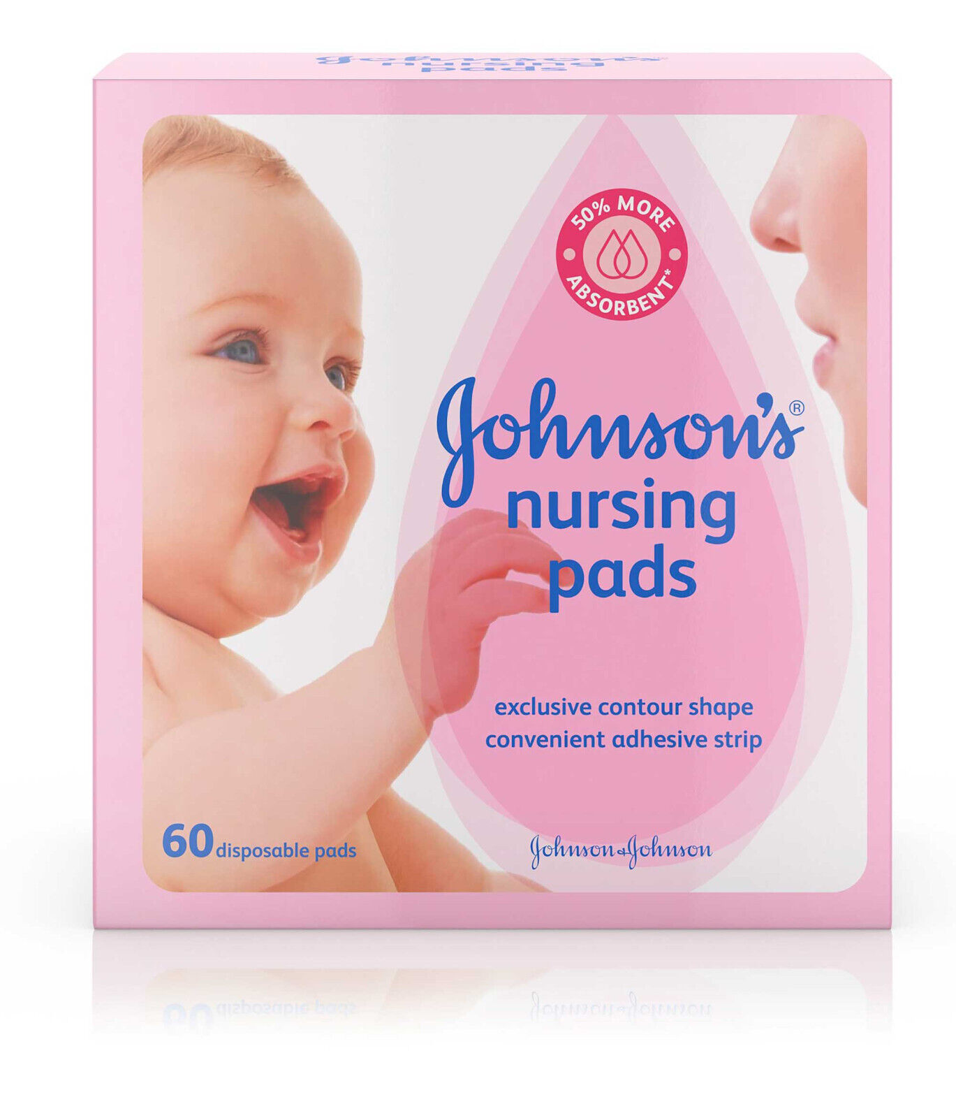 Johnson's Disposable Nursing Pads Absorbent, Contour Shape Pack Of 60