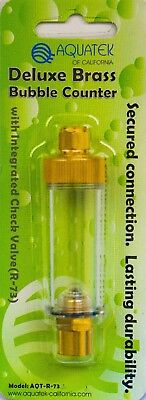Deluxe Aquatek Co2 Brass Bubble Counter With Integrated Check Valve