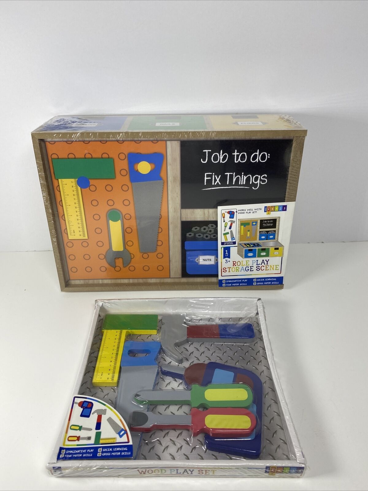 Tool Box Role Play Wood Storage Scene Set Pretend Horizon Group New With Tools