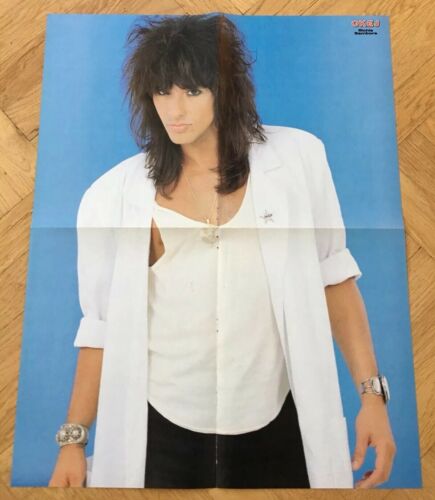 Richie Sambora 1986 Bon Jovi Poster Swedish Pop Magazine Okej Vintage Rare 1980s